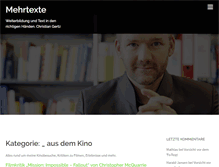 Tablet Screenshot of mehrtheater.de